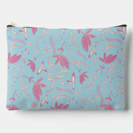 Bolsito Accesorio Grande Flores y arcos azules delgados