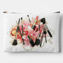 Bolsito Accesorio Grande Flores y maquillaje