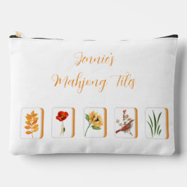 Bolsito Accesorio Grande Flower and Bird Bam Mahjong Tile Bag