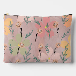 Bolsito Accesorio Grande Fondo de textura gruesa Patrón floral cutáneo Colo