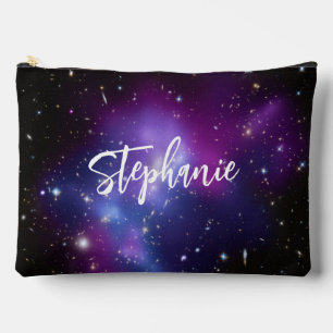 Bolsito Accesorio Grande Foto personalizada de galaxia celeste negra y mora