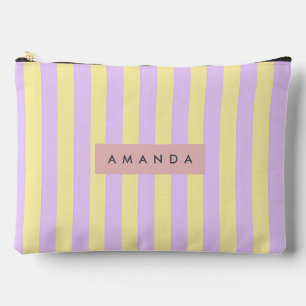Bolsito Accesorio Grande Frania Personalizada Amarilla y Lavanda de Raya Pa