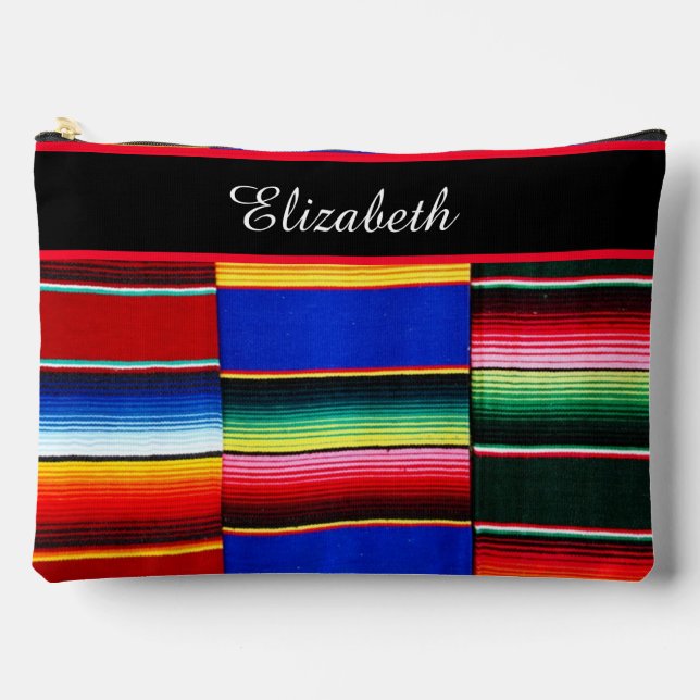 Bolsito Accesorio Grande franja de serape personalizada (Anverso)