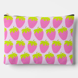 Bolsito Accesorio Grande Fresa Pastel Rosa