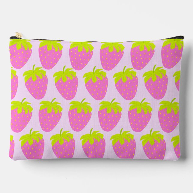 Bolsito Accesorio Grande Fresa Pastel Rosa (Anverso)