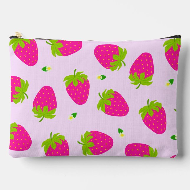 Bolsito Accesorio Grande Fresa Pastel Rosa (Anverso)