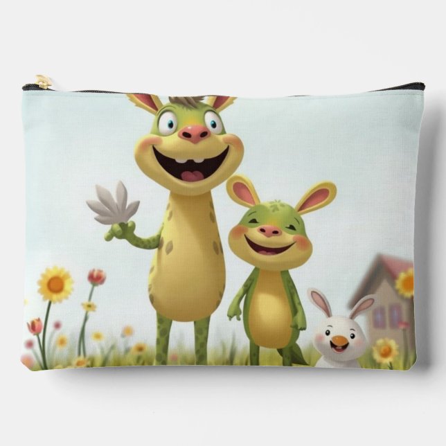 Bolsito Accesorio Grande Fröhliche Wiesengang – Bunte Tierfreunde im Frühli (Anverso)