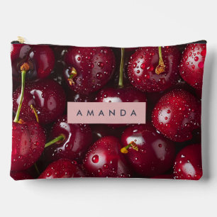 Bolsito Accesorio Grande Fruta de Cereza Roja Vibrante Personalizada