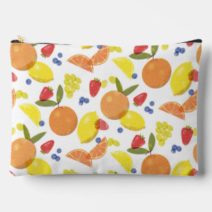 Bolsito Accesorio Grande Frutas de Mercadillo Grungy Risógrafo de Estilo Mo