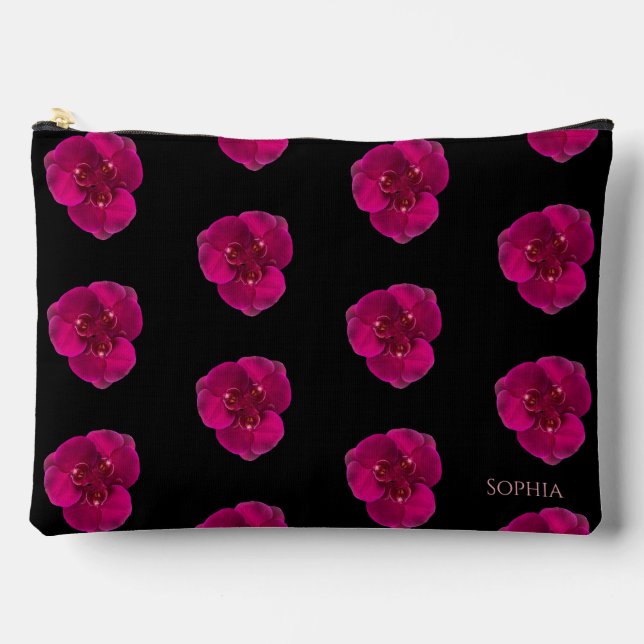 Bolsito Accesorio Grande Fuchsia Orchids (Anverso)