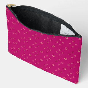 Bolsito Accesorio Grande Fucsia Zinnia Dorada Sol