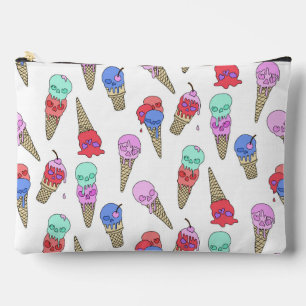 Bolsito Accesorio Grande Fun Melty Summer Gótico Skull Ice Cream blanco pas
