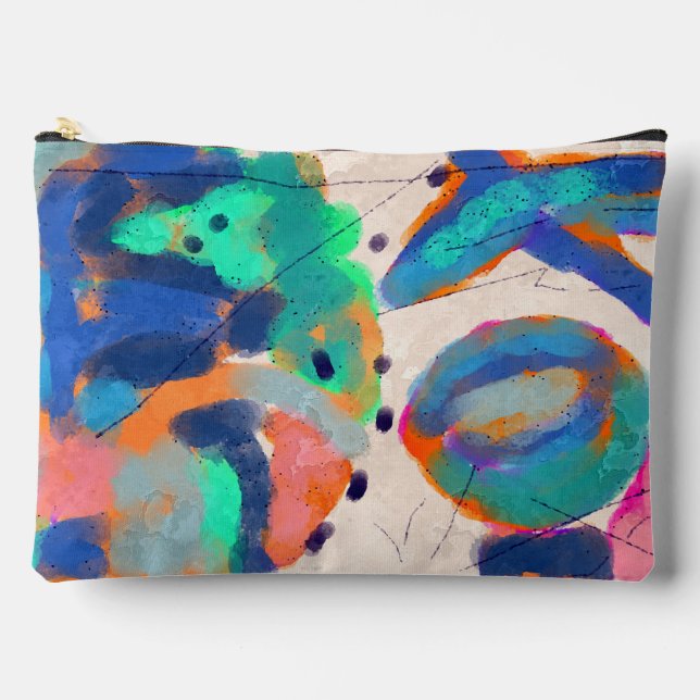 Bolsito Accesorio Grande Funky Abstract Art (Anverso)