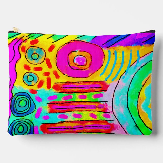 Bolsito Accesorio Grande Funky Abstract Art (Anverso)