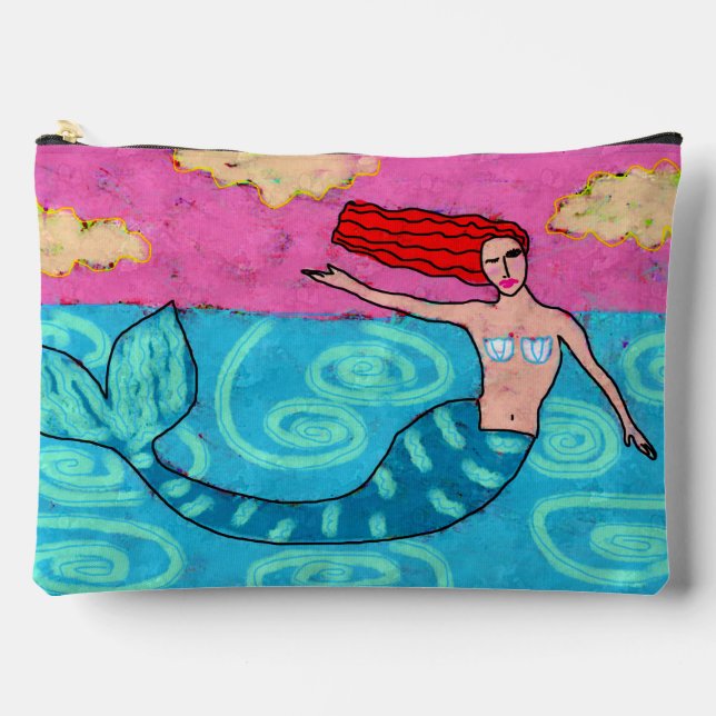 Bolsito Accesorio Grande Funky Abstract Art Mermaid (Anverso)