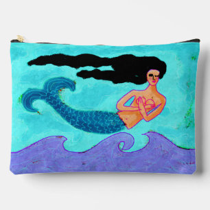 Bolsito Accesorio Grande Funky Resumen de pintura de sirenas