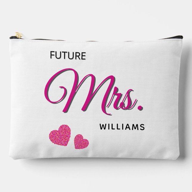 Bolsito Accesorio Grande Future Mrs Personalized Wedding Design  (Anverso)