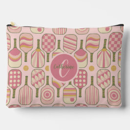 Bolsito Accesorio Grande Gálibas rosadas con monograma