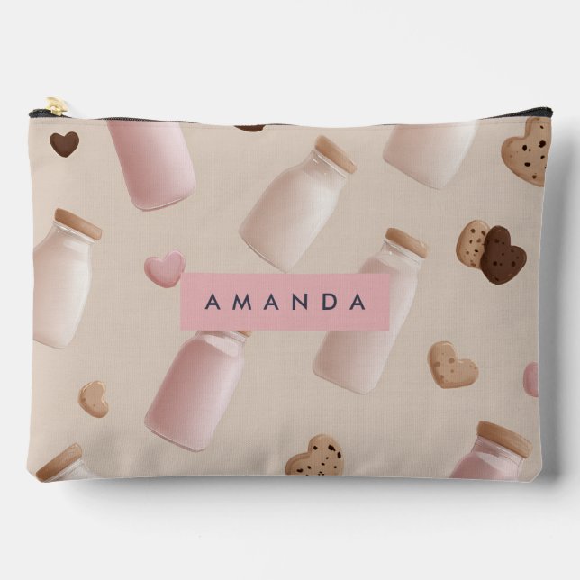 Bolsito Accesorio Grande Galleta rosa y fresa personalizada (Anverso)