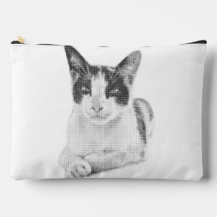 Bolsito Accesorio Grande Gato Calico Cómic Semitono