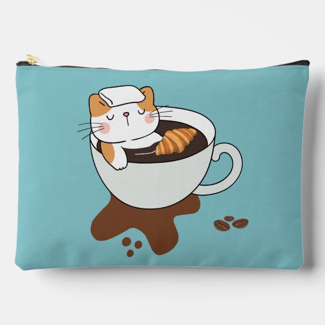 Bolsito Accesorio Grande 	 Gato de café (Anverso)
