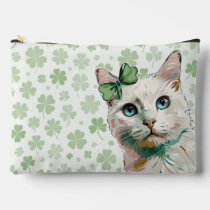 Bolsito Accesorio Grande Gato de Shamrock con ojos azules