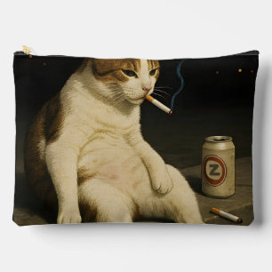 Bolsito Accesorio Grande Gato Divertido con Cigarrillo Meme de Gato Diverti