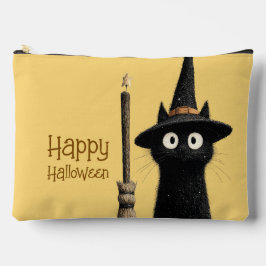 Bolsito Accesorio Grande Gato negro caprichoso feliz Halloween