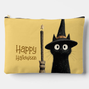 Bolsito Accesorio Grande Gato negro caprichoso feliz Halloween