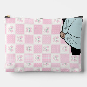 Bolsito Accesorio Grande Gato Oculto Asomándose Gato Negro Dulce Tonto Rosa