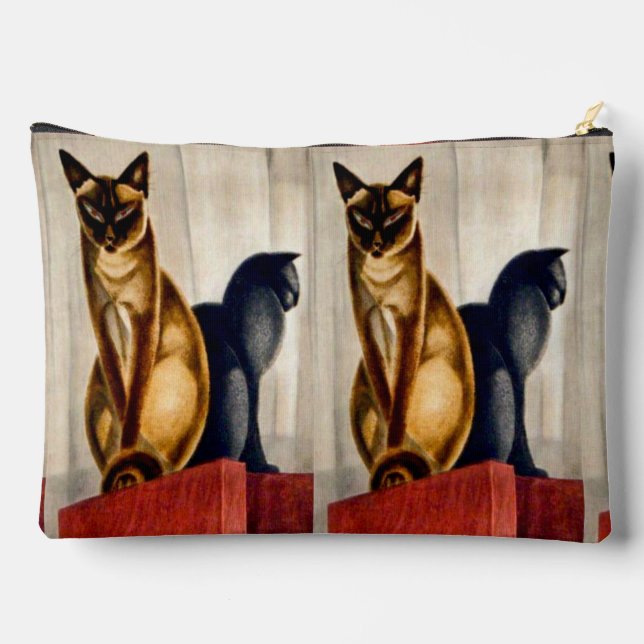 Bolsito Accesorio Grande Gatos Art Deco (Reverso )