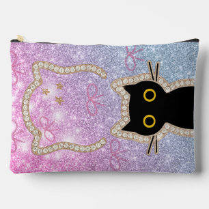Bolsito Accesorio Grande Gatos Negros Ocultos Espiando Amantes de Gatitos K