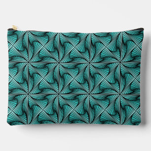 Bolsito Accesorio Grande Geométrica 3D Espiral Giro Turquesa Verde