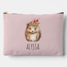 Girly Hedgehog, Personalizado Funda de lápiz o