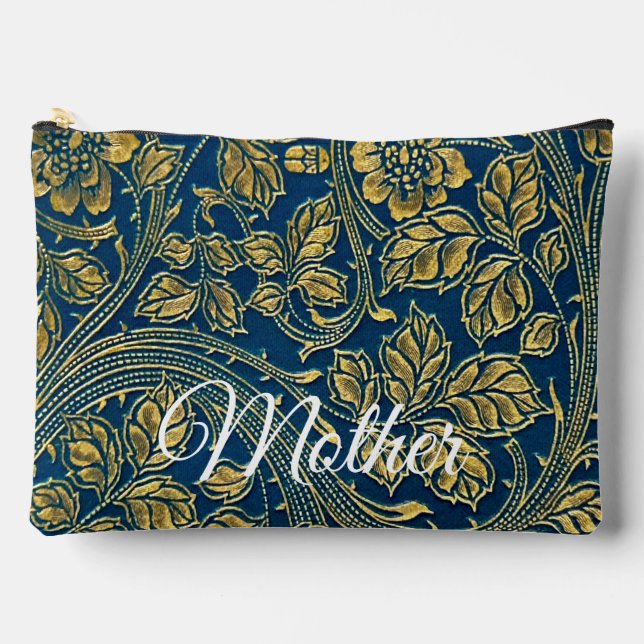 Bolsito Accesorio Grande Golden Blue Elegance (Anverso)