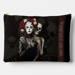 Bolsito Accesorio Grande Gothic Rose Queen – Dark Romantic Art with Skeleto