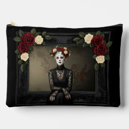 Bolsito Accesorio Grande Gothic Rose Queen – Dark Romantic Art with Skeleto