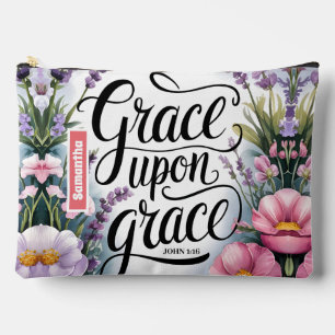 Bolsito Accesorio Grande Gracia personalizada sobre las mujeres cristianas