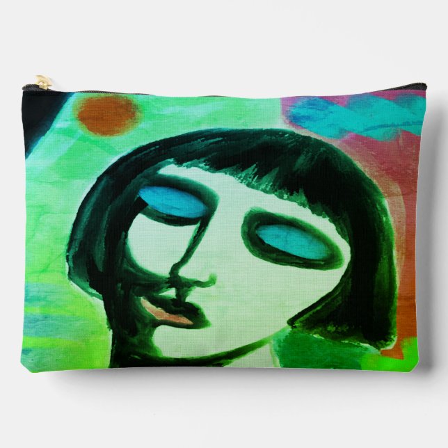 Bolsito Accesorio Grande Gracioso Resumen de arte digital (Anverso)