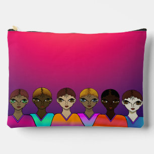 Bolsito Accesorio Grande Gran Naranja de ojos y morado