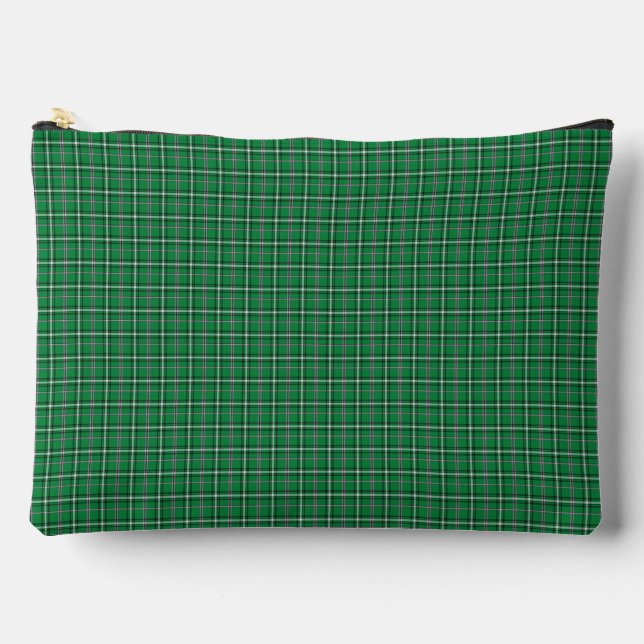 Bolsito Accesorio Grande Green Black Plaid Classic Pattern Modern (Anverso)