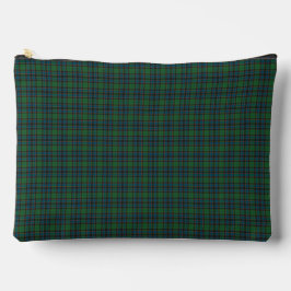 Bolsito Accesorio Grande Green Blue Plaid Tartan Pattern