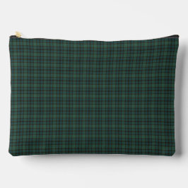 Bolsito Accesorio Grande Green Blue Plaid Tartan Pattern