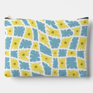 Bolsito Accesorio Grande Groovy Wavy Trippy 60 Cheques de flores azul amari