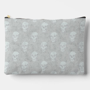 Bolsito Accesorio Grande Grungy Calavero anatómico Polkadots blanco tonal