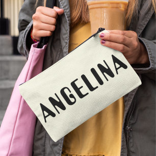 Bolsito Accesorio Grande Guión de nombre negro en negrita