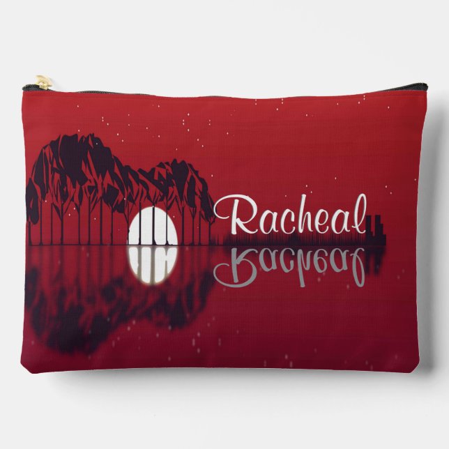 Bolsito Accesorio Grande Guitar Cove Red w Custom Name (Anverso)