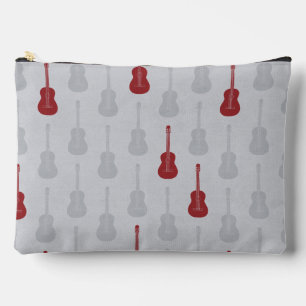 Bolsito Accesorio Grande Guitarra acústica grungy lunares blanca roja