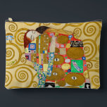 Bolsito Accesorio Grande Gustav Klimt Fulfillment Nouveau Couple<br><div class="desc">Gustav Klimt,  Fulfillment 1910-1911 Art Nouveau Couple con el diseño giratorio de Klimt y la hermosa pintura de oro.</div>