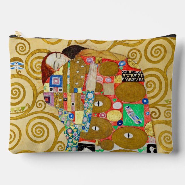 Bolsito Accesorio Grande Gustav Klimt Fulfillment Nouveau Couple (Anverso)